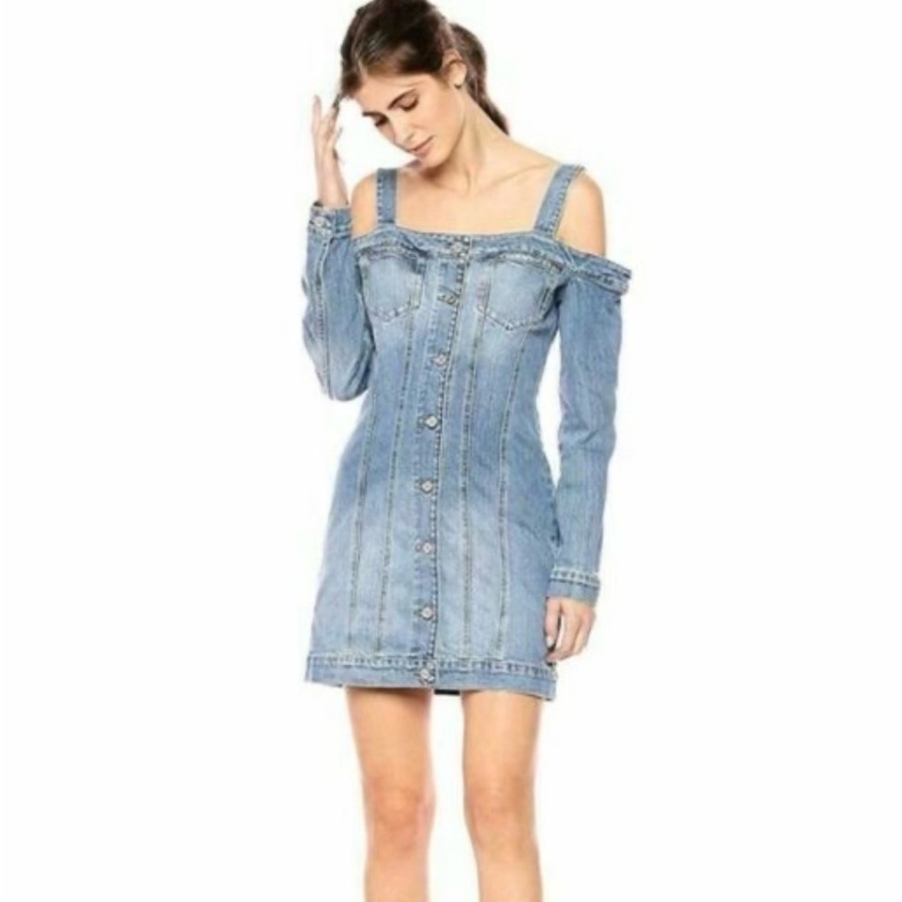 Denim Off-Shoulder Dress